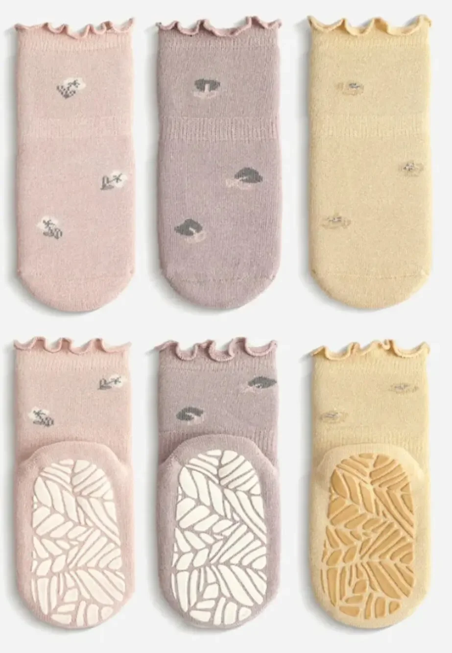 Little Yoga Socks - 3 Pairs of Stay-On Baby & Toddler Non-Slip Socks